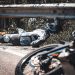 motorcycle accident on the road
